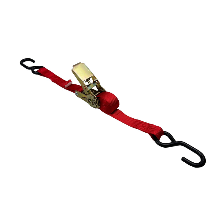 1" x 6' Ratchet Straps with S-Hooks