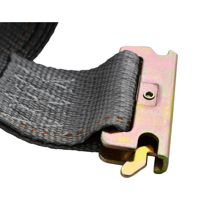 2" x 16' Gray Logistic Strap With Cam Buckle & E-Track Fitting