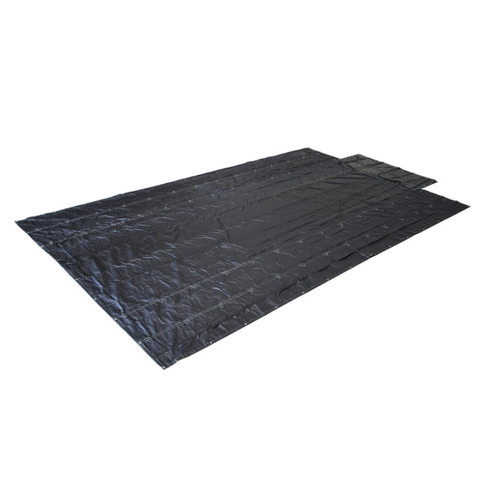 Heavy Duty Lumber Truck Tarps - 16' x 27' (4' Drop) Black 16 oz