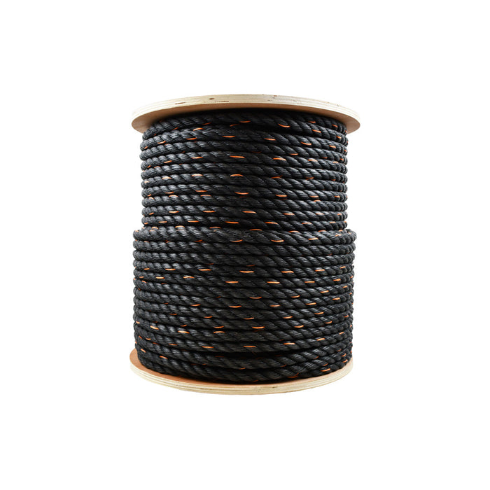 PolyPro Cal Truck Rope, 5/8'' x 600', Black/Orange