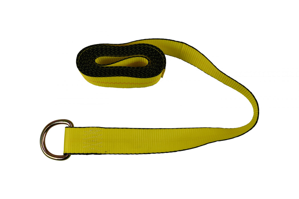 2" x 10' Long Yellow Strap with Heavy Duty D-Ring