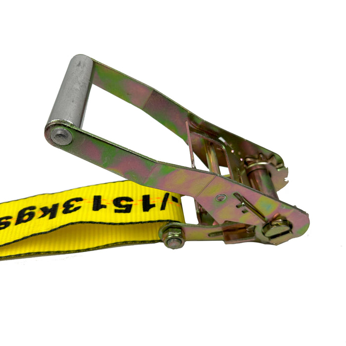 2″ x 30' Yellow Ratchet Strap With Wire Hook