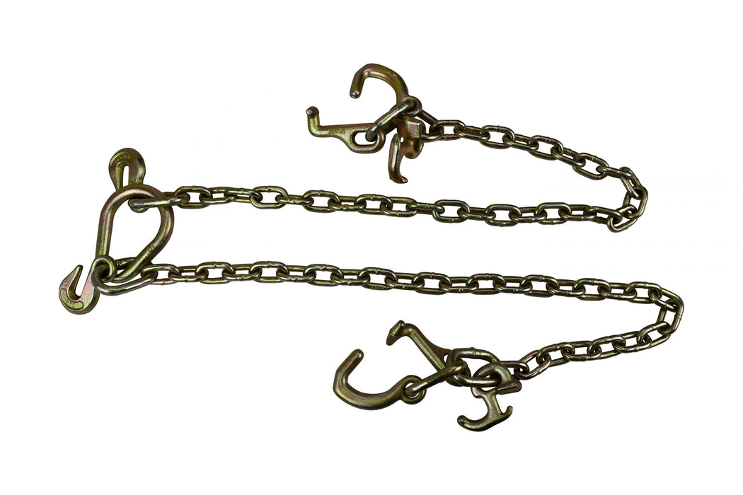 5/16'' V Chain with R Hooks and Hammerhead & T-J Combo Hooks - 3' Legs