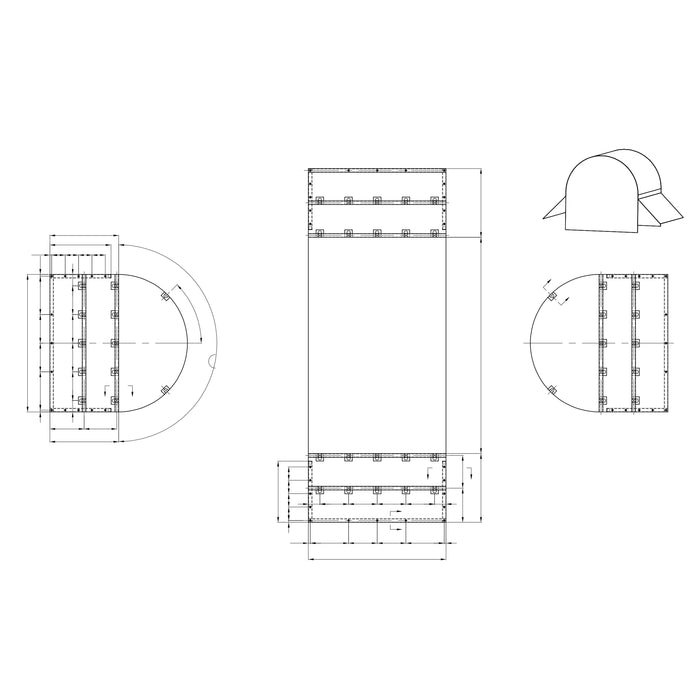 Flatbed 6' x 6' x 6' Heavy Duty Coil Tarps