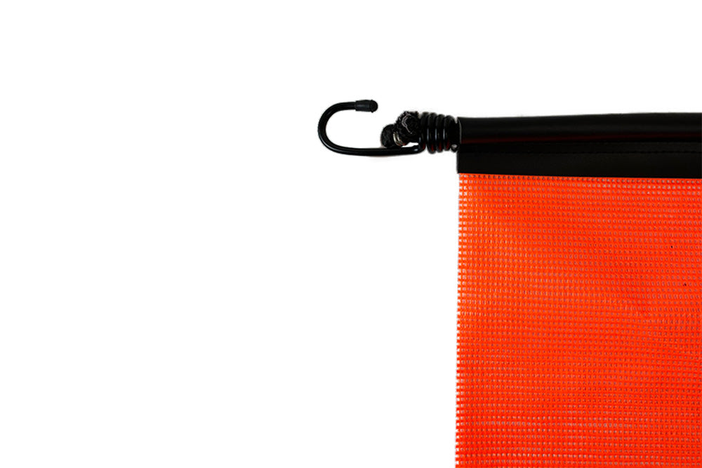 18" x 18" Orange Flag With Bungee Cord