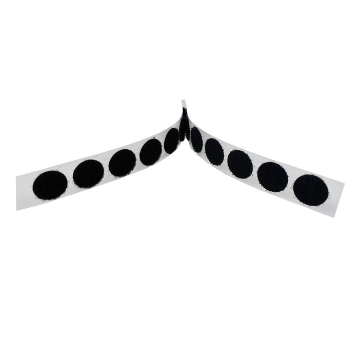 Adhesive Velcro Circles (Hook or Loop) 3/4" Diameter, 27.5 Yards Long, Black