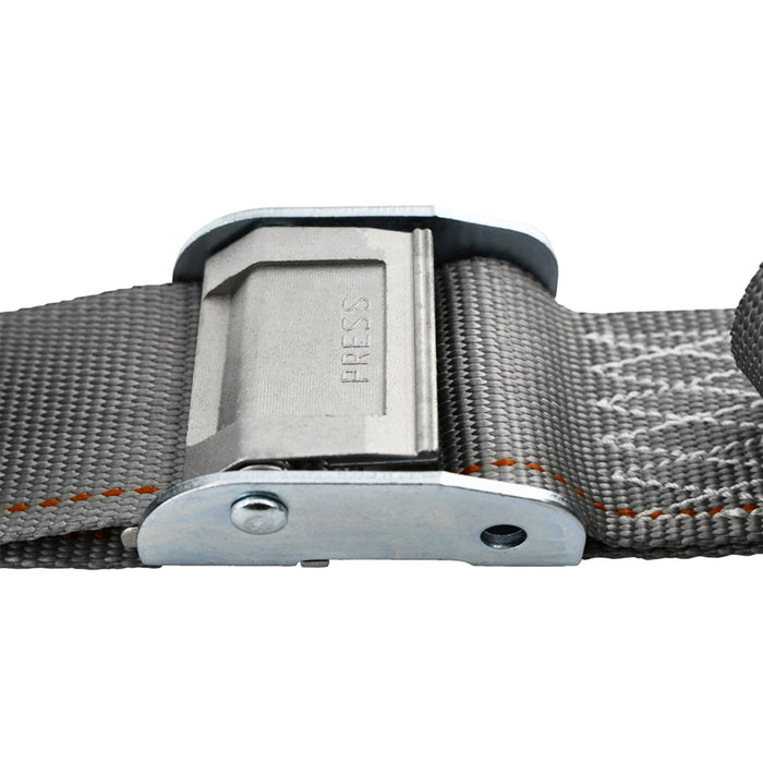 2" x 16' Gray Logistic Strap With Cam Buckle & E-Track Fitting