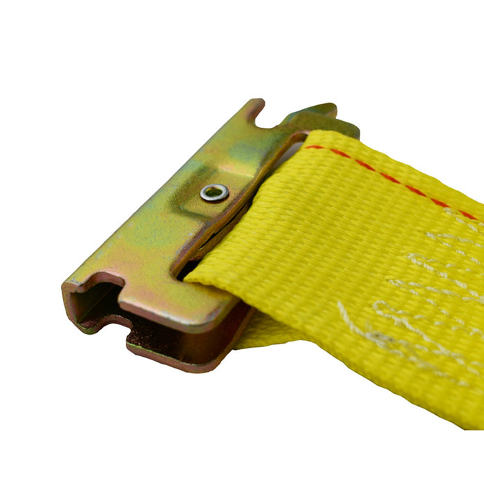 2" x 12' Yellow Logistic Strap With Cam Buckle & E-Track Fitting
