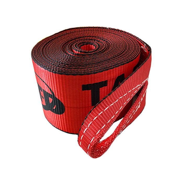 4'' Winch Strap with Twisted Loop - Red