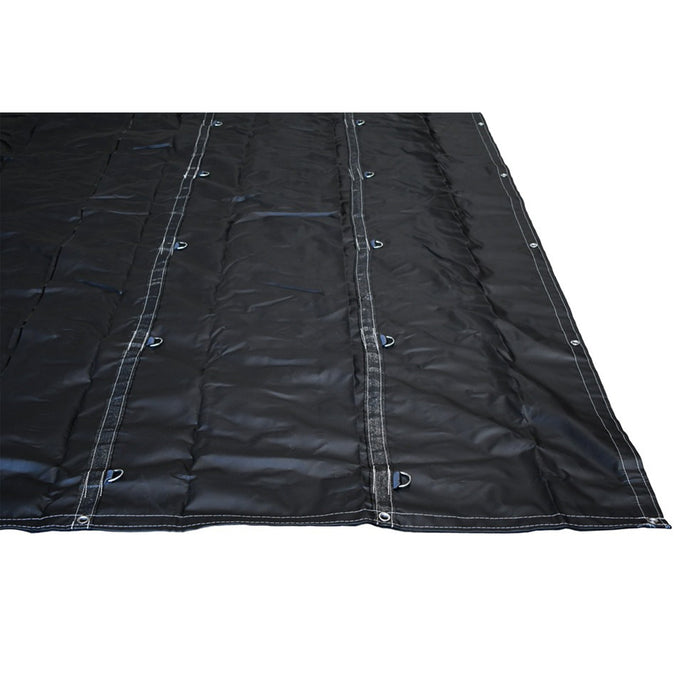 Heavy Duty Lumber Truck Tarps - 16' x 27' (4' Drop) Black 16 oz