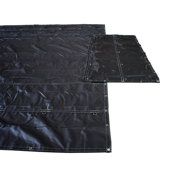 Heavy Duty Lumber Truck Tarps - 20' x 27' (6' Drop) Black 10 oz