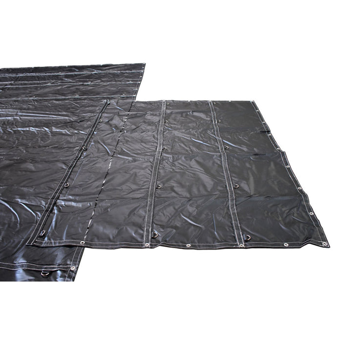 Heavy Duty Lumber Truck Tarps - 24'8'' x 27' (8'6'' Drop) Black 16 oz ...