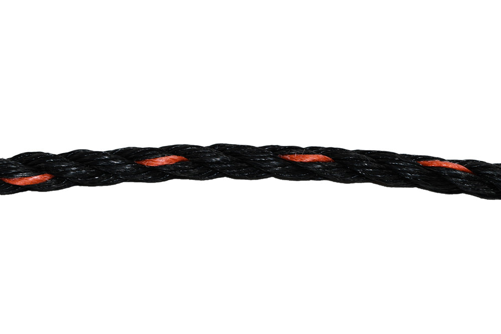PolyPro Cal Truck Rope, 1/2'' x 600', Black/Orange