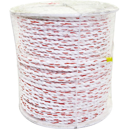 Poly-Dac Cal Truck Rope, 1/2'' x 600', White/Orange — CargoControlStore